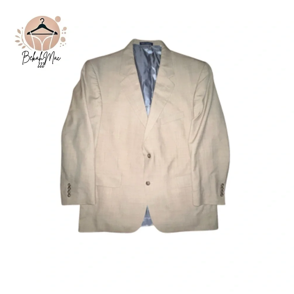 Lands’ End Tan Blazer 46R - Men’s Professional Suit Jacket